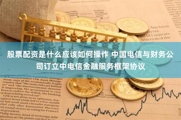 股票配资是什么应该如何操作 中国电信与财务公司订立中电信金融服务框架协议